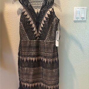 Brand New Aqua Navy Lace Detail